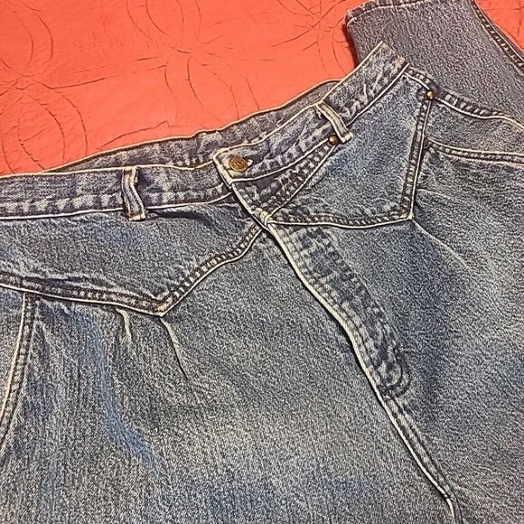 Vintage ROCKY MOUNTAIN JEANS HIGH WAIST BAREBACK WESTERN WOMENS 19/20 (33X29) - Picture 2 of 10